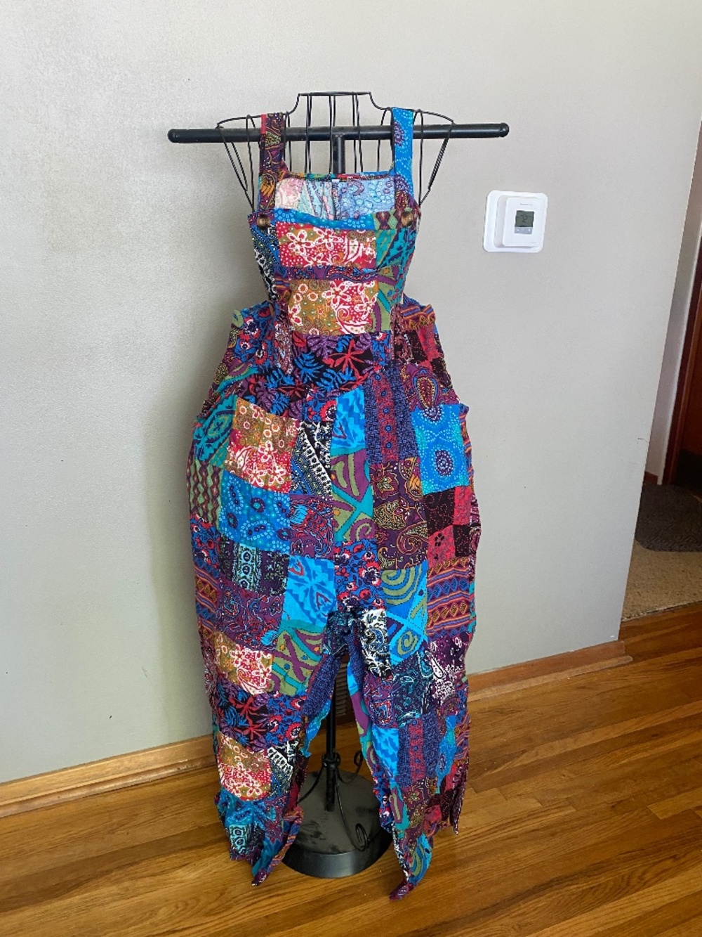 Patchwork overalls